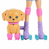 Barbie Skate and Run Brunette w/ Puppy