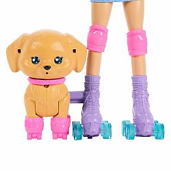 Barbie Skate and Run Brunette w/ Puppy