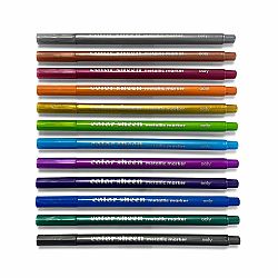 Color Sheen Metallic Felt Tip Markers - 12 pk