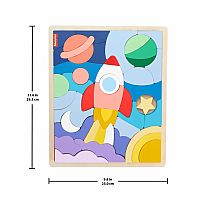 Fisher-Price Wooden Space Blocks Puzzle