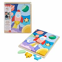 Fisher-Price Wooden Space Blocks Puzzle