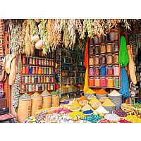 Colorful Spices and Herbs, Morocco - 500 Piece Puzzle