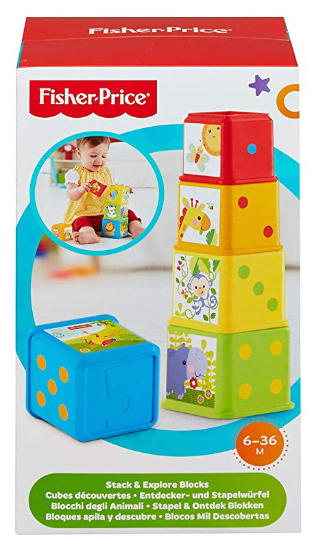 Voorlopige naam pols Snazzy Fisher Price Stack and Explore Blocks - Lucky Duck Toys