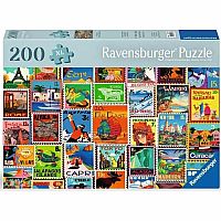 Travel Stamps (200 Piece XL Puzzle)