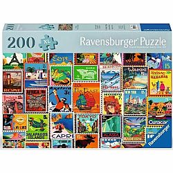 Travel Stamps (200 Piece XL Puzzle)