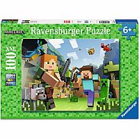 Minecraft Steve and Alex (100 Piece Puzzle)