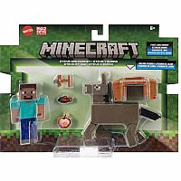 Minecraft Figures - Steve and Donkey