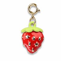 Gold Strawberry Charm