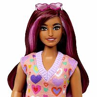 Barbie Fashionista Doll - Pink Streaks & Heart Dress