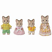 Calico Striped Cat Family