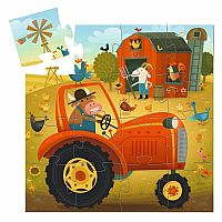 Mini Silhouette Tractor 16 pc Puzzle