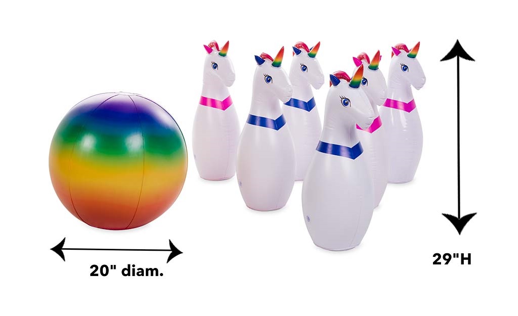 Giant Inflatable Unicorn Bowling Lucky Duck Toys