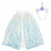 Unicorn Sparkle Cape & Headband - Size 4-6