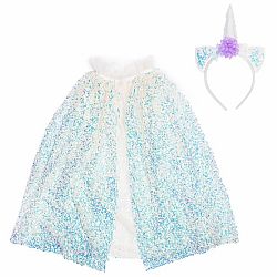 Unicorn Sparkle Cape & Headband - Size 4-6