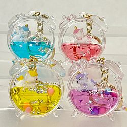 Unicorn Clock Floaty Keycharm