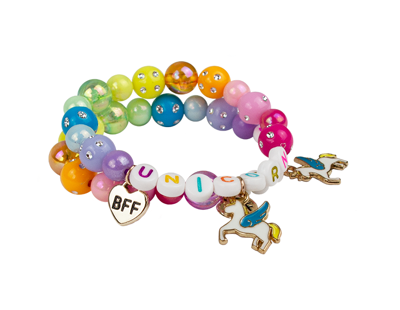 Best Friends Rainbow Beaded Stretch BFF Bracelets (5 Pack) | Claire's US