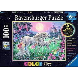 Unicorns in the Mooonlight - 100 Piece Glow Puzzle