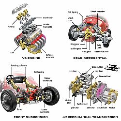 V8 Race Car Model Set