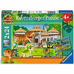 Jurassic World: Livin' the Wild Life 2x 24 Piece Puzzles