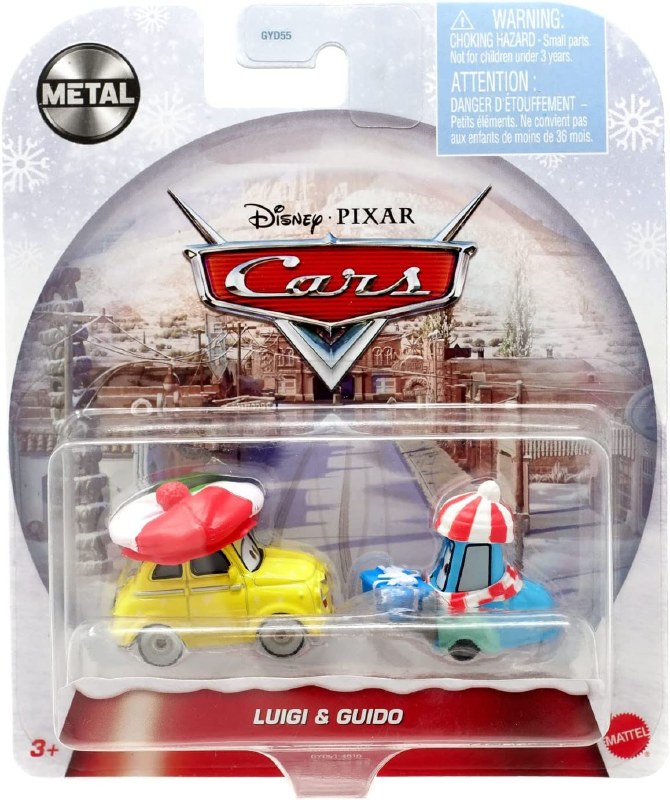 Wintertime CARS Luigi and Guido Lucky Duck Toys