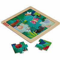 Wooden Jigsaw Puzzles - Bugs (9 Pieces)