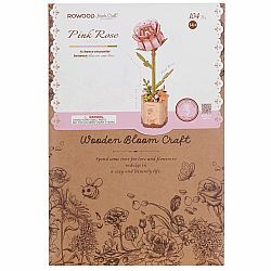 Wooden Puzzle Pink Rose