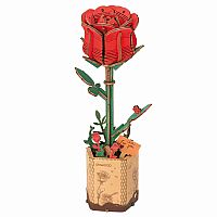 Wooden Puzzle Red Rose