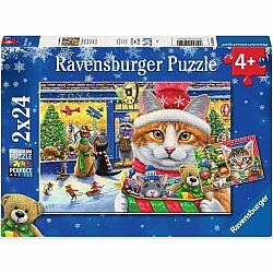 Christmas Kitties 2x24 Piece Puzzles