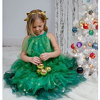 Christmas Tree Dress and Head piece (Size 5-6)